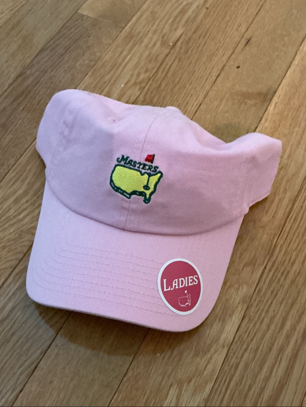 Masters Pink Ladies Baseball Cap with Yellow & Green Logo NWT